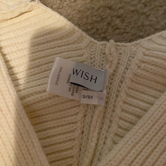 Wish Cream V-Neck Ribbed Sweater - Picture 2 of 2